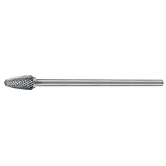 Holemaker Carbide Burr, Tree Shape Radius End, 3/8" X 3/4" H