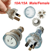 10Amp Female 3 Pin Socket O/Dty Transparent