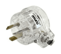 10Amp Male 3 Pin Plug Ord. Duty Transparent