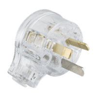 10Amp Male 3 Pin Plug H/Duty Transparent
