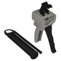 Ratchet Propelled Twin Piston Cartridge Mixing Gun