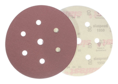 SANDING DISC 150MM 80G VELCRO (6+9 HOLE) 1950