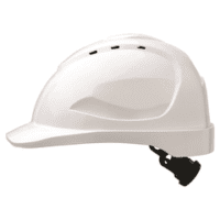 Hard Hat Ratchet Harness Vented V9 White