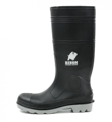 Gumboots Bison Steel Toe Pvc Black Size 10