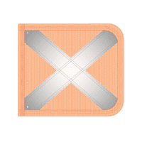 1.5Mtr Reflective Orange Mesh Flag W/Snap On Base