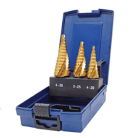Unikut Spiral Flute Step Drill Set, 3 Piece, 4-20Mm / 5-25Mm