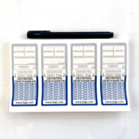 Nsw T/Tags, S/Laminating Rect Blue (Feb