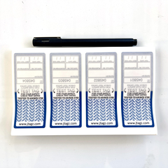 Nsw T/Tags, S/Laminating Rect Blue (Feb