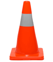 Traffic Cone 450Mm High Reflective Orange Poly