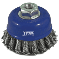 Itm Twist Knot Cup Brush Steel 65Mm  M14 X 2Mm +1.5Mm