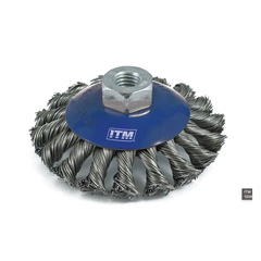 Itm Twist Knot Bevel Brush Steel 100Mm, Multi Thread