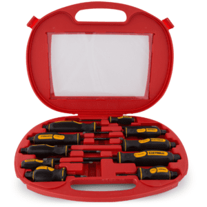 Screwdriver Set, With Hex Bolsters 10 Pc
