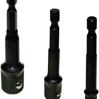 3Pc Socket Adaptor Set 1/4, 3/8 & 1/2Dr