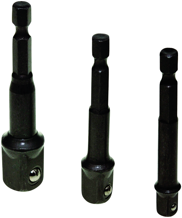 3Pc Socket Adaptor Set 1/4, 3/8 & 1/2Dr