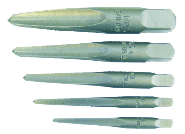 Screw Extractor Set Straight Flute 5 Pc
