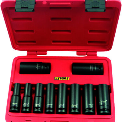 Socket Set 1/2Dr 10Pc Af Deep Imp