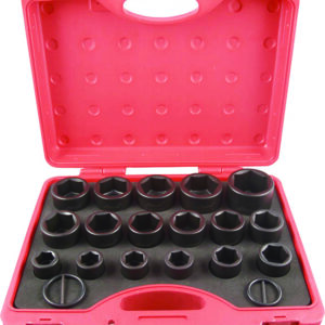 17 Pc 3/4 Drive Standard Met Impact Socket Set