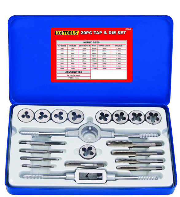 Tap & Die Set Metric 20 Pc