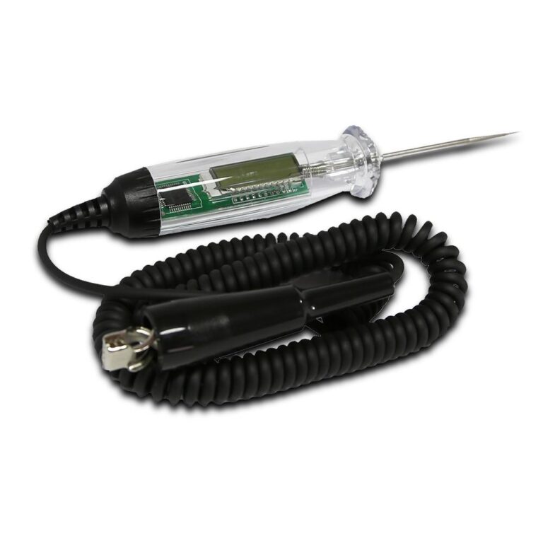 ABN Heavy-Duty Circuit Tester – 6-12-24V LED Probe With 12ft Coiled Cord, Stainless Steel Piercing Tip For Automotive Wiring Diagnostics