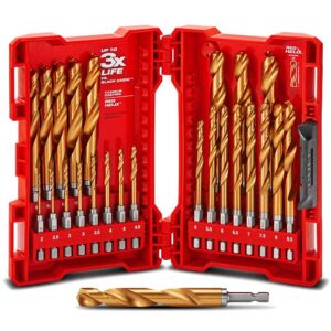 Mil Sw Red Helix Ti Drill Bit 25Pc Kit