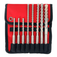 Sds Plus 4 Cut Drill Bit Set With Pouch 8Pce