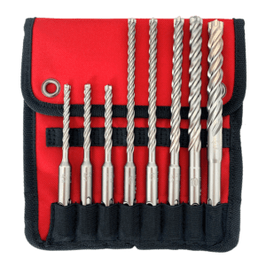 Sds Plus 4 Cut Drill Bit Set With Pouch 8Pce