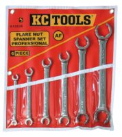 Spanner Set, Flare Nut, 1/4" - 1" 6 Pc 6 Point