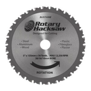 Austsaw - 135Mm (5.3In) Rotary Hacksaw Blade - 20/16/10Mm Bo