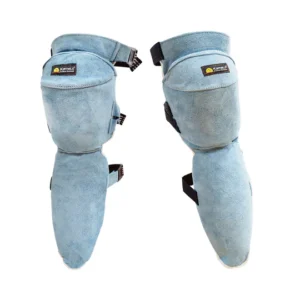 KameLo Leather Welding Knee Pads & Leg Guards Flame Retardant Leather Heavy Duty Welder Protection